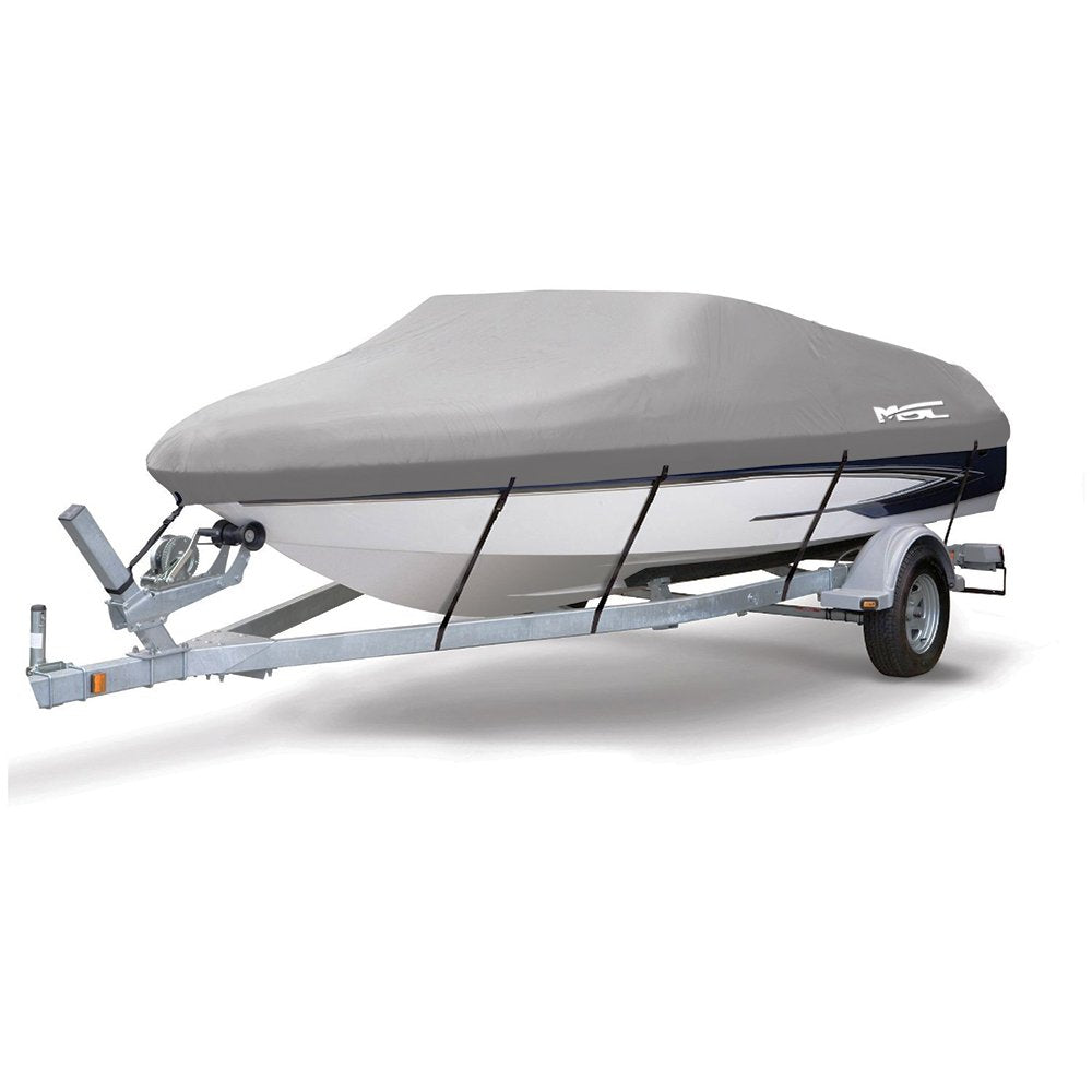Msc Heavy Duty Trailerable Boat Cover, Grey (Model B - Length:14'-16' Beam Width: Up To 90'')