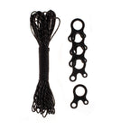 Paracord Planet Reflective Rope With Guyline Adjuster Kit Line Tensioner For Tarps Tents Outdoors Camping Cord (50 Feet - Black)