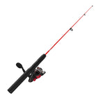 Zebco Dock Demon Spinning Reel And Fishing Rod Combo, 30-Inch 1-Piece Fiberglass Fishing Pole, Eva Rod Handle, Size 10 Reel, Pow