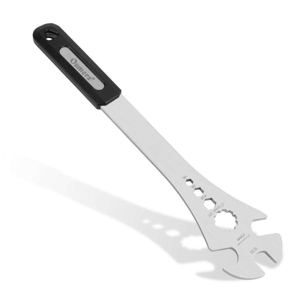 Oumers Bike Pedal Wrench, Bicycle Pedal Removal Spanner With Extra Long Handle, Multi-Use 15Mm,9/16 Pedal Removal Tool And 10Mm/