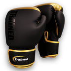Trained Boxing Gloves 10Oz (Gold & Black)