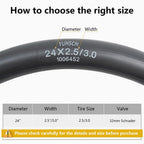 2-Pack 24 Fat Tire Tubes 24 X 2530 Av 32Mm Schrader Valve Compatible With 24 X 25 24 X 26 24 X 28 24 X 30 Bike Tire Tubes