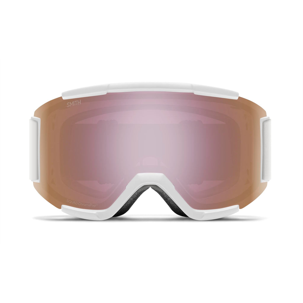 Smith Squad Snow Goggles White Vapor  Chromapop Everyday Rose Gold Mirror