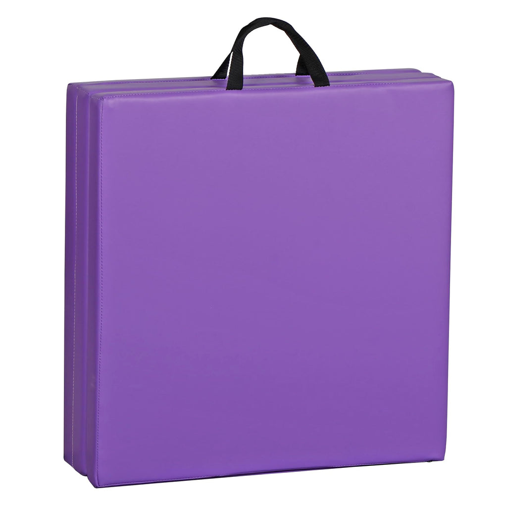 Zeny 2? Thick Tri-Fold Folding Gym Exercise Mat Extra Thick Gymnastics Mat Tumbling Mat With Carrying Handles For Home Workout,