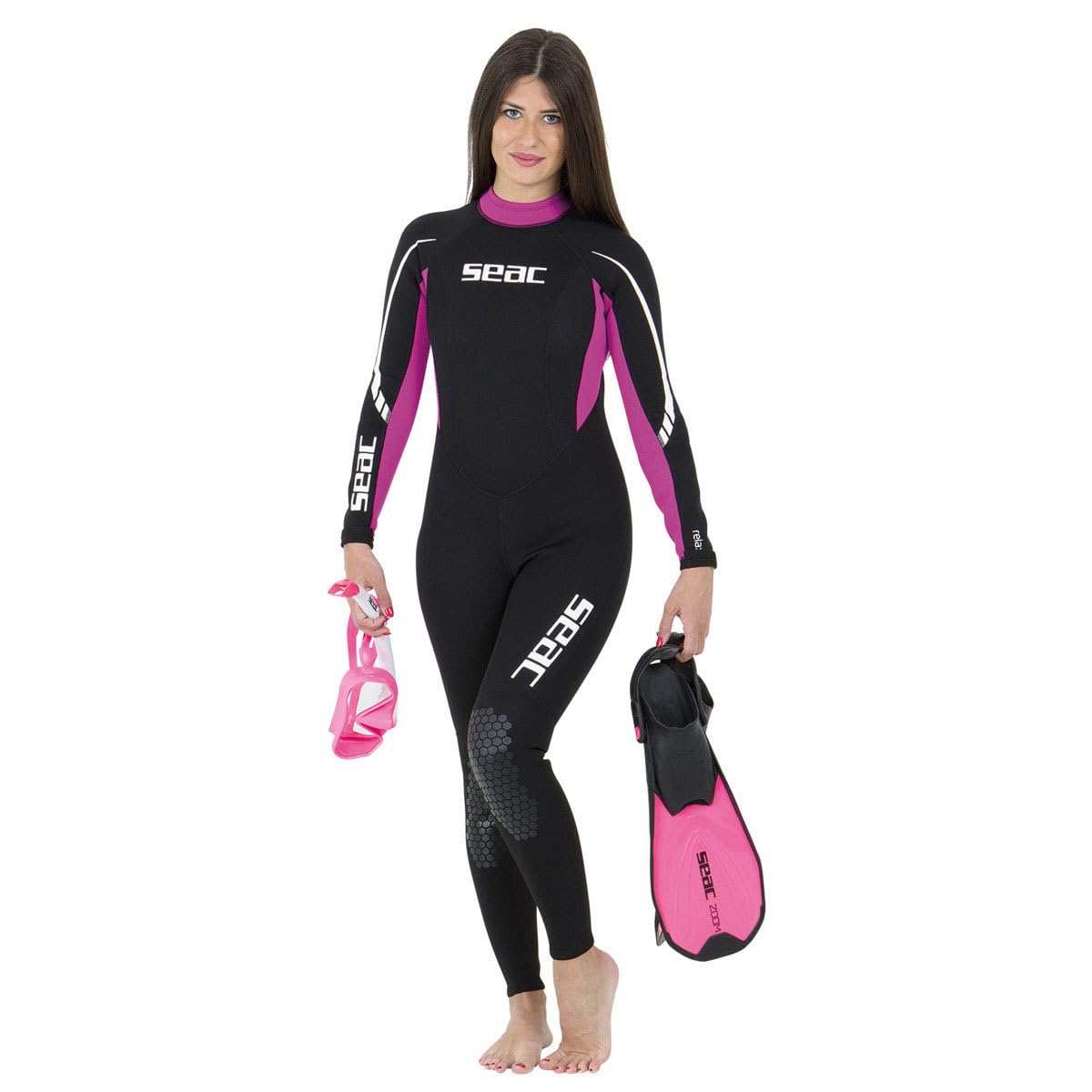 SEAC Relax Long Womans, 2.2 mm Neoprene One Piece Wetsuit for Snorkeling, Scuba Diving and Other Water Sports, XX-Large
