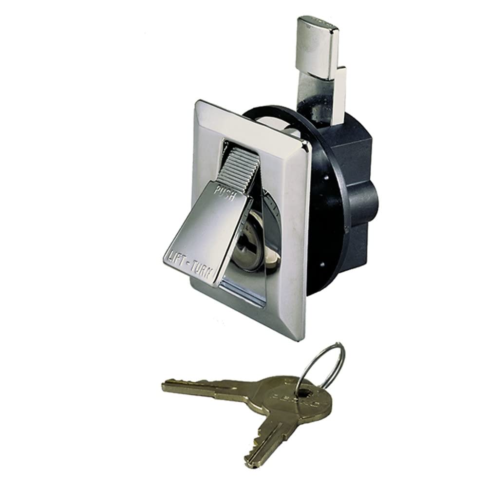 Perko 0921Dp0Chr Flush Lock & Latch With 2 Keys, Chrome
