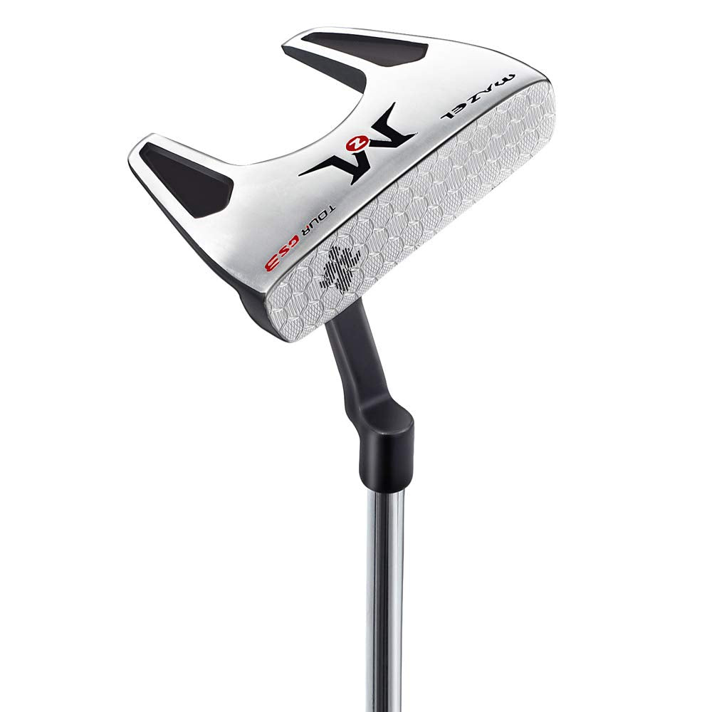MAZEL Tour GS Mens Golf Putter,Right Handed,Golf Head Cover Included (GS3-Black Head with Blue Grip)