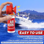 Saillong 2 Pack 1.4oz Boat Air Horn for Safety, Loud Marine Air Horns Can, Mini Small Blow Fog Bear Horn, Emergency Use for Spor