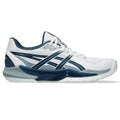 Asics Men's POWERBREAK FlyteFoam Handball Shoes, 7, White/Vintage Indigo