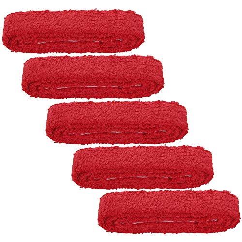 Yonex Ac 402 Ex Cotton Towel Badminton Racket Grip  Red (Pack Of 5)