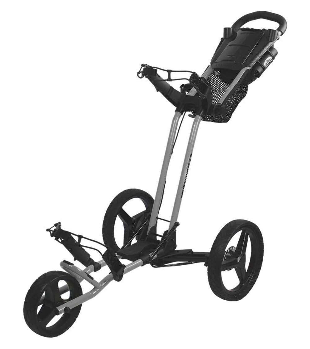 Sun Mountain Pathfinder Px3 3-Wheel Golf Push Cart Grey/Red