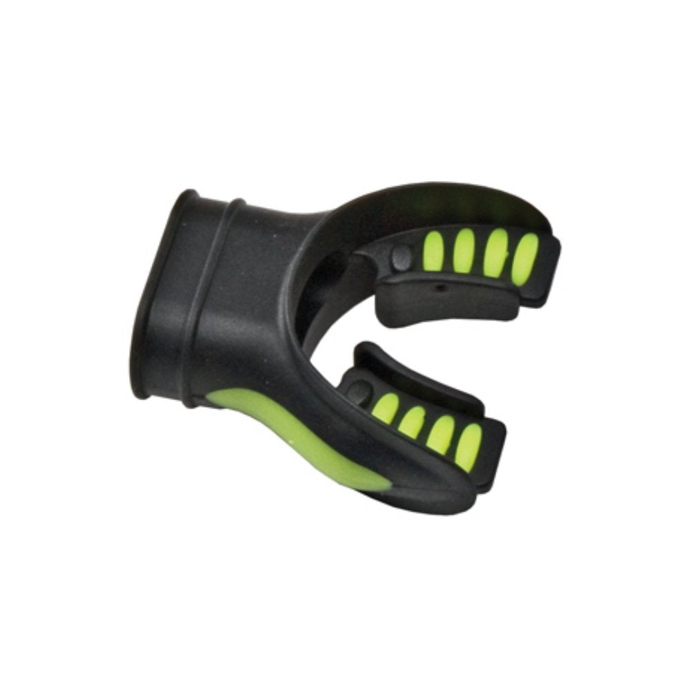 Silicone Mouthpiece W/ Color Tab Replacement Scuba Regulator Comfort Fit Mouth Piece (Black/Yellow)