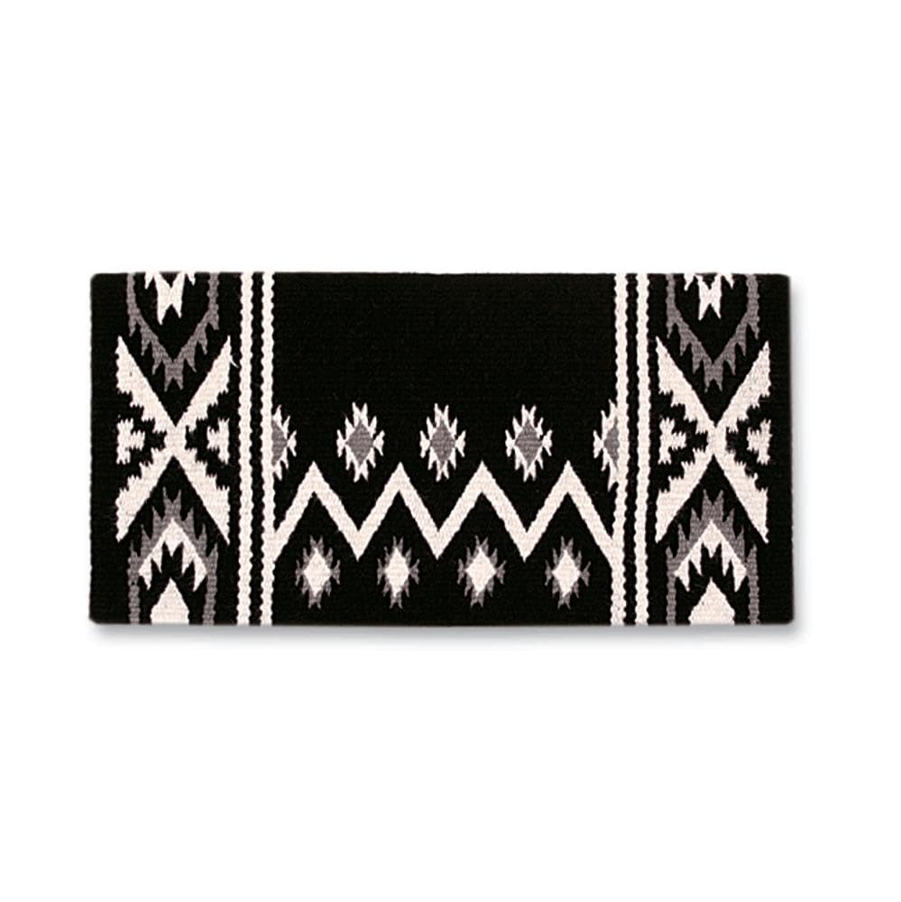 Mayatex New Phoenix Saddle Blanket, Black/Ash/Cream, 38 X 34-Inch