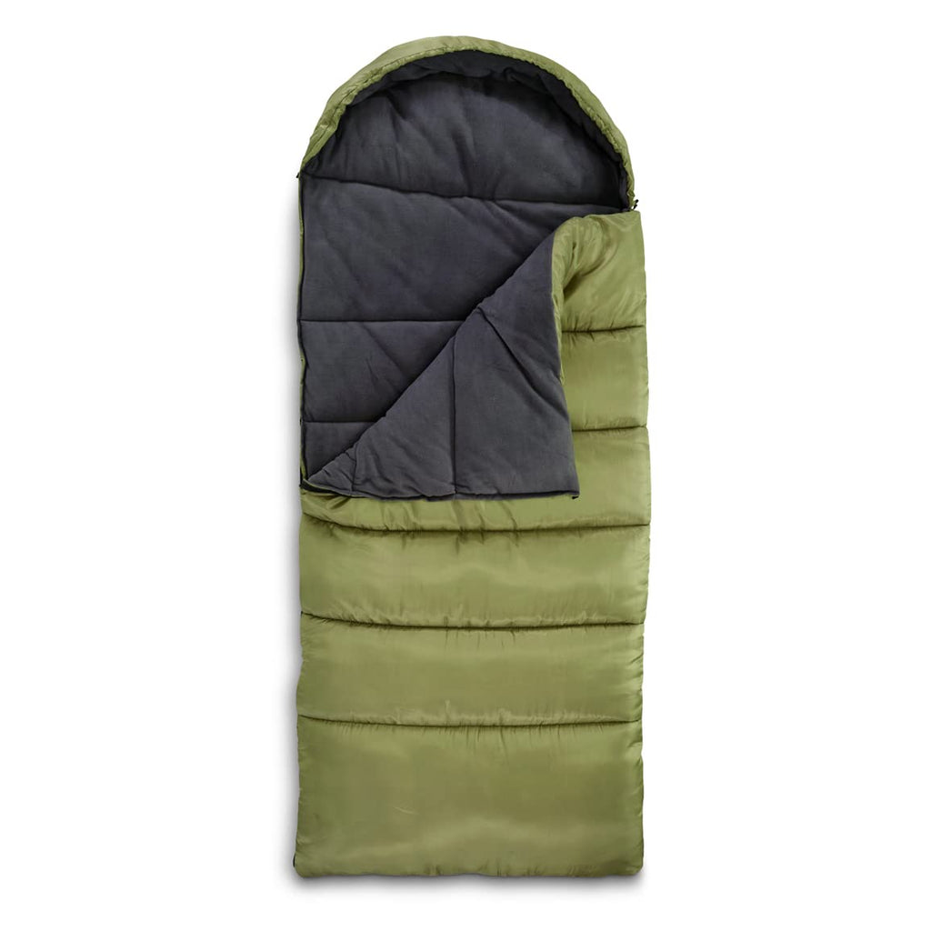 Guide Gear -15 Degree Fleece Lined Sleeping Bag For Adults And Kids Warm Winter Cold Weather Lightweight Portable For Camping, B
