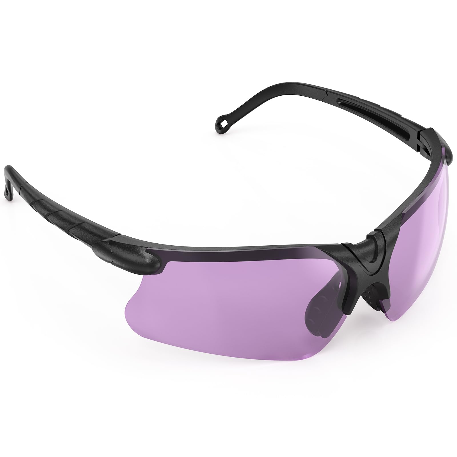 Xaegistac Shooting Glasses With Case Anti Fog Hunting Safety Glasses For Men Women (Purple Lens Black Frame)