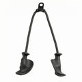 Ecomistiq Molded Tpe DoubleEnded Cable Rope Braided Gym Cable Rope Black Exercise Gear Textured Grip, Tricep Pull Down