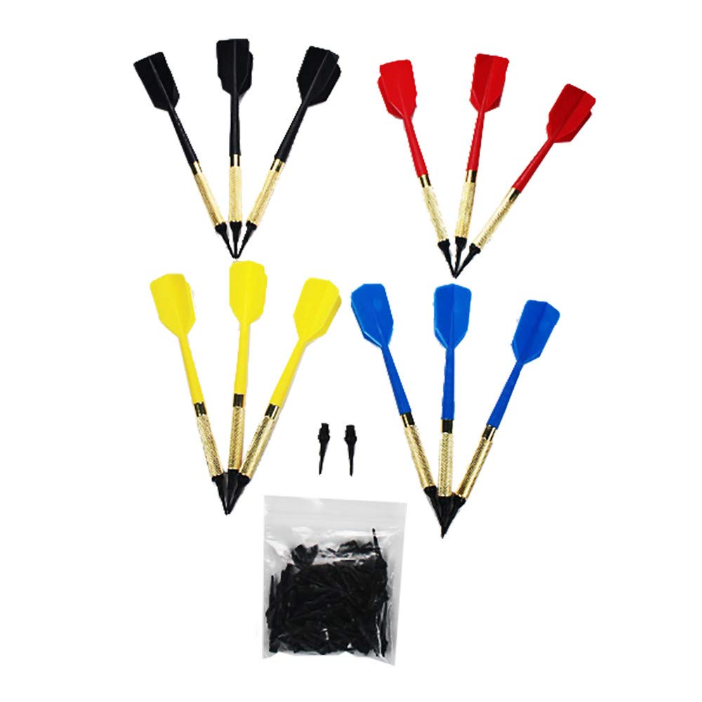 Gld Soft Tip Bar Darts - Set Of 12 With 250 Tips