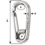 Wichard Symmetric Carbine Hook - Length 100Mm - 13/32''
