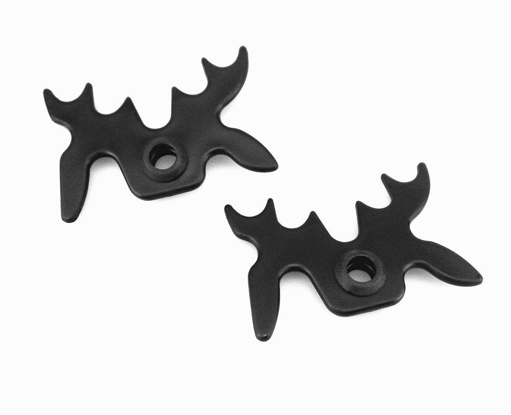 Honbay 2Pcs Black Plastic Moosehead Pool Billiard Cue Bridge Head
