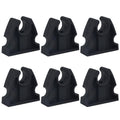 UPTTHOW 6Pcs Rubber Pole Light Storage Clips for Boat to Hold 3/4 Inches Poles, Versatile Black Clips for Marine Organization Bo