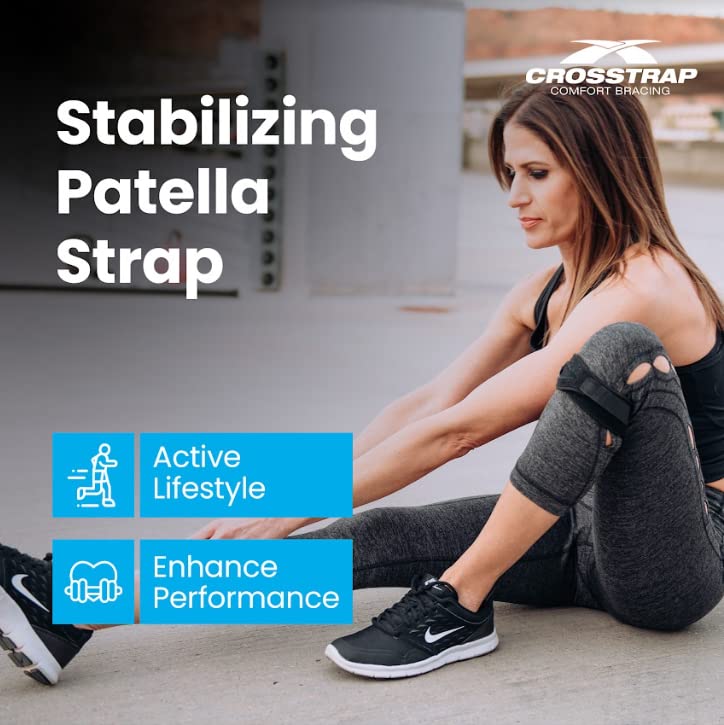 Crosstrap Stabilizing Patella Knee Strap | Knee Brace For Running, Cycling, Hiking, And Sports | Knee Pain Relief And Support, K