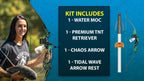 Ams Bowfishing Water Moc Recurve Bowfishing Kit - Right Hand - 45# Draw Weight