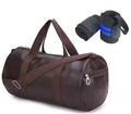 Raizex Combo Pack Of PuLeather Gym Bag Gym Duffel Bag With Shoulder Strap For MenS & WomenS With Blue Wrist Support Band For