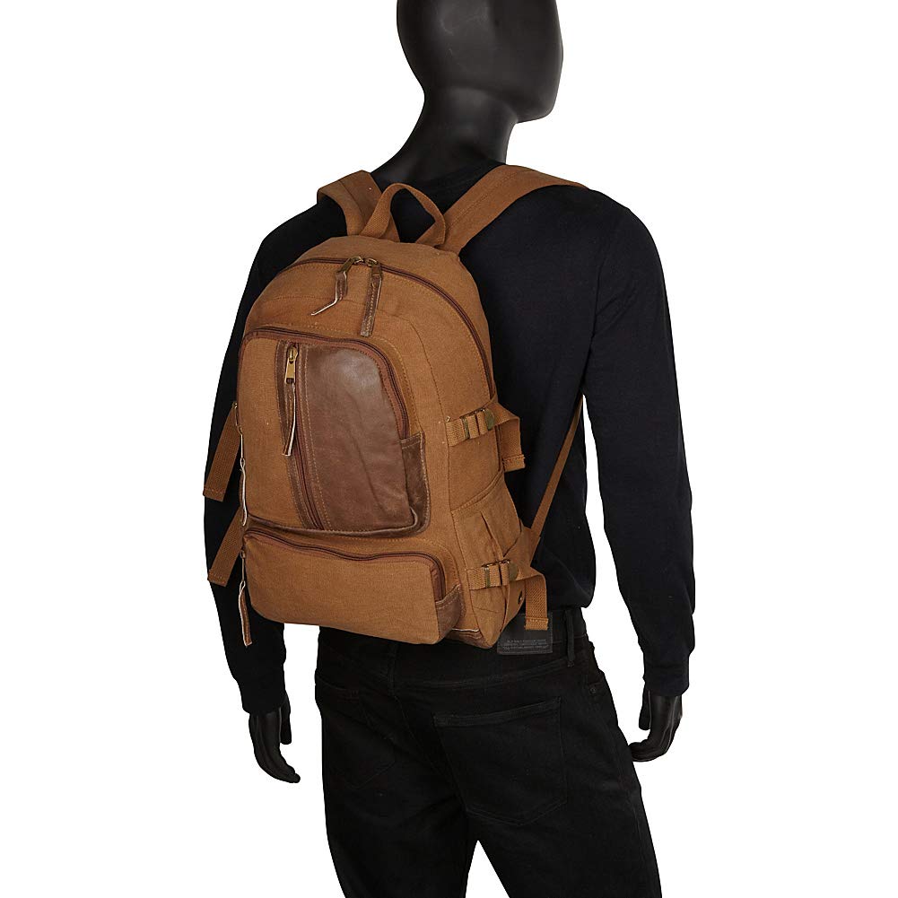 Retro Vintage Airman'S Rucksack - Khaki
