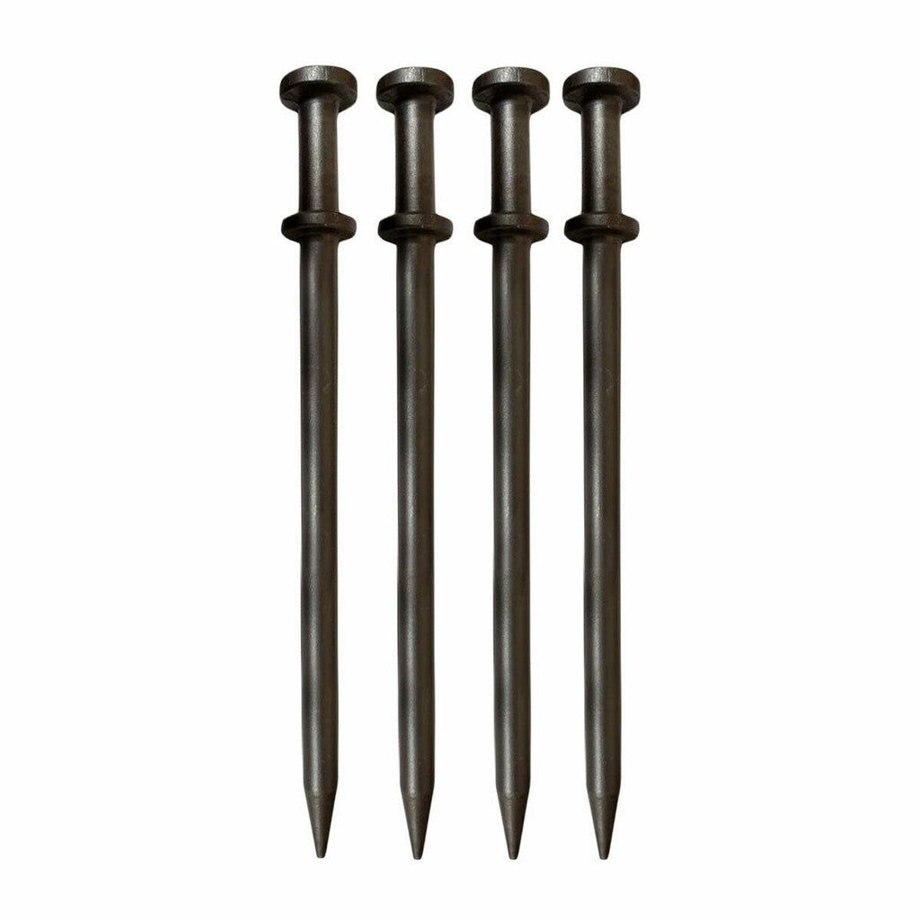 Moose Supply Double Head Tent Stakes - Heavy Duty Steel Tent Stakes, Versatile Ground Spikes To Anchor Commercial Inflatables, P