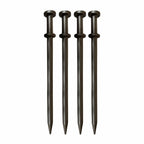 Moose Supply Double Head Tent Stakes - Heavy Duty Steel Tent Stakes, Versatile Ground Spikes To Anchor Commercial Inflatables, P