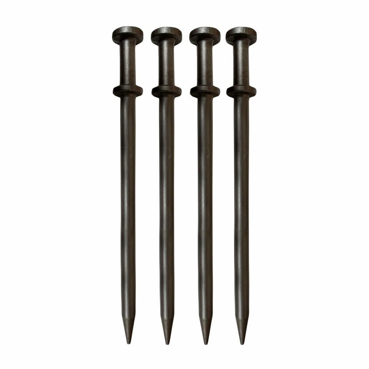 Moose Supply Double Head Tent Stakes - Heavy Duty Steel Tent Stakes, Versatile Ground Spikes To Anchor Commercial Inflatables, P