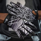 Cutters Football Gloves - Game Day Football Receiver Gloves with High Tack Silicone Grip, Superior Support and Protection - Blac