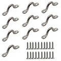 QLXHBOT Pad Eye,Deck Loop Pad Eye 316 Stainless Steel Bimini Boat Top PAD Eye Eye Straps, Tie Down, Kayak Deck Loops,6mm Pad Eye