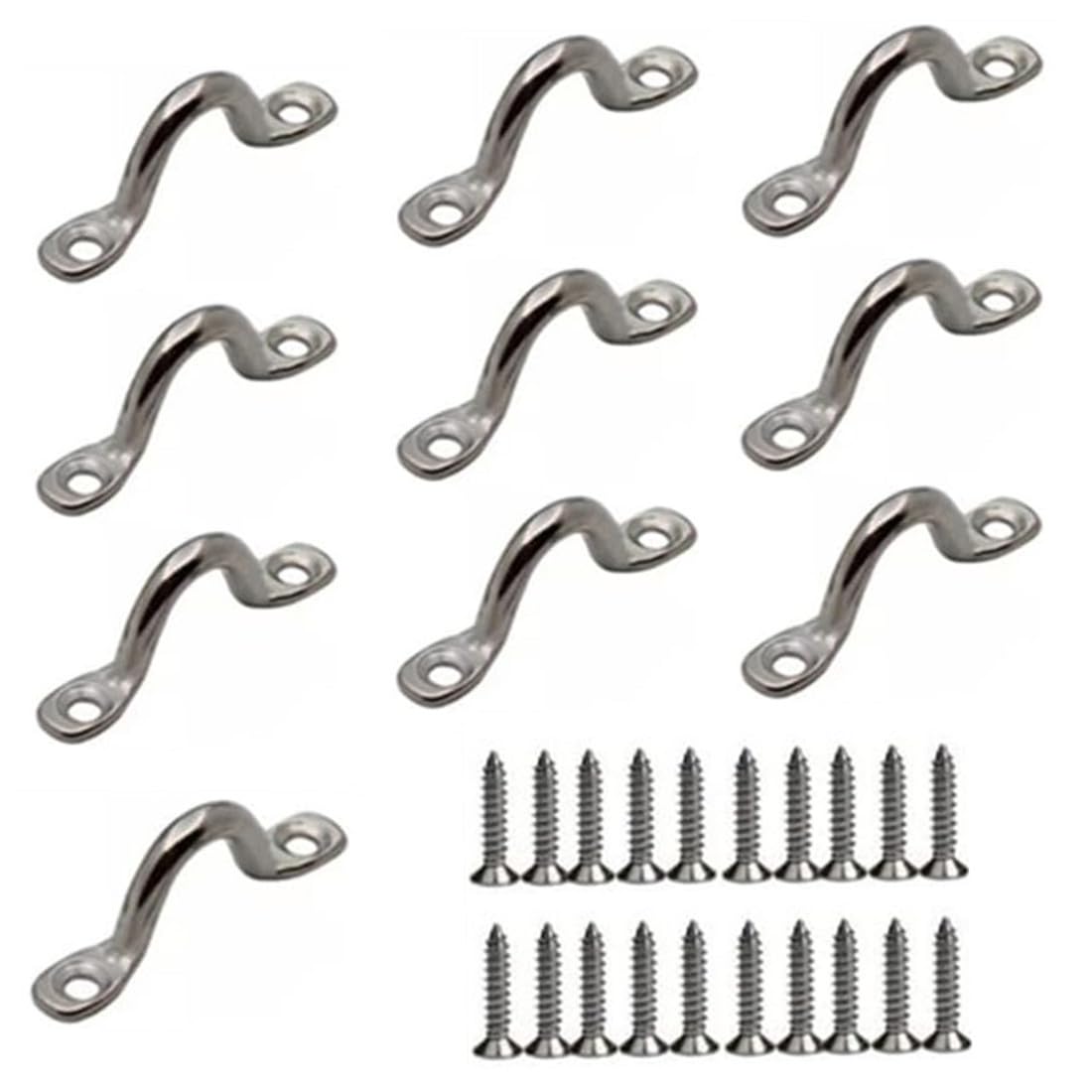 QLXHBOT Pad Eye,Deck Loop Pad Eye 316 Stainless Steel Bimini Boat Top PAD Eye Eye Straps, Tie Down, Kayak Deck Loops,6mm Pad Eye