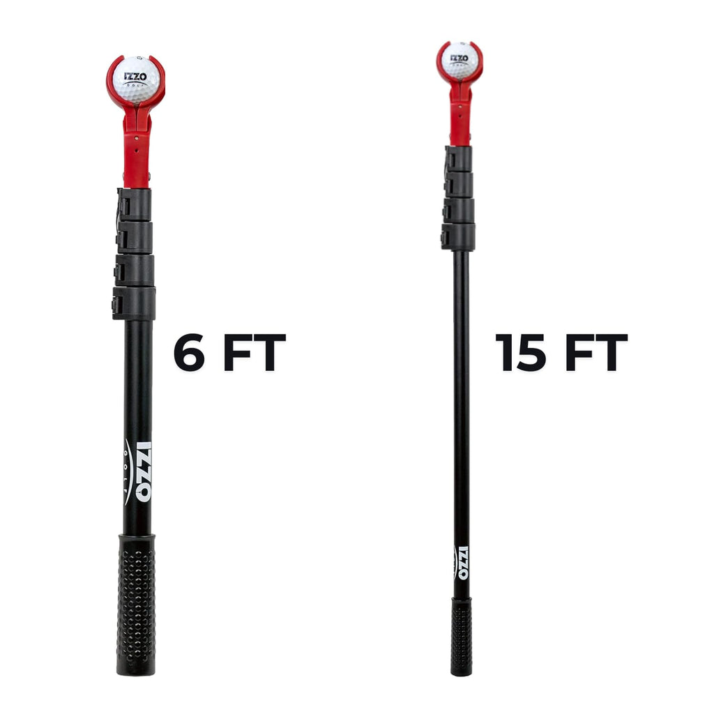 Izzo Golf The Claw Golf Ball Retriever - 15Ft Extension Retriever For Retrieving Golf Balls, Black