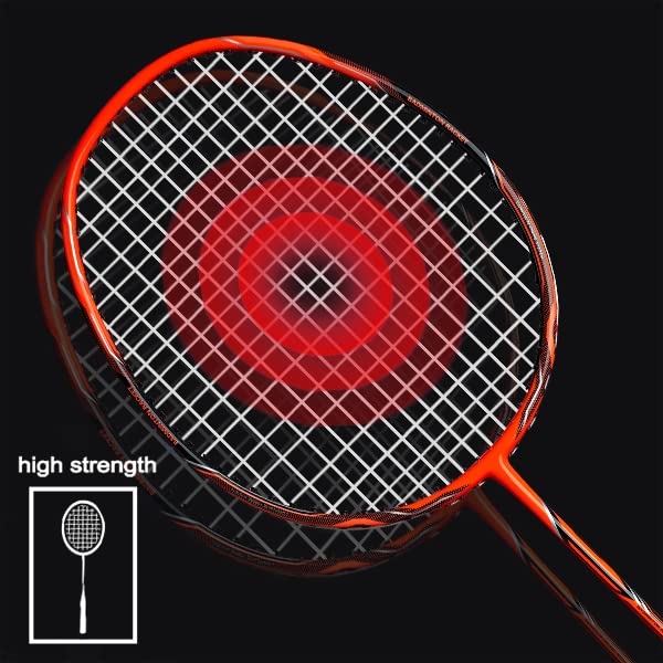 Badminton Racket Set Of 4, Professional Carbon Fiber Badminton Rackets Badminton Racquet For Backyards Gym With 6 Shuttlecocks 4