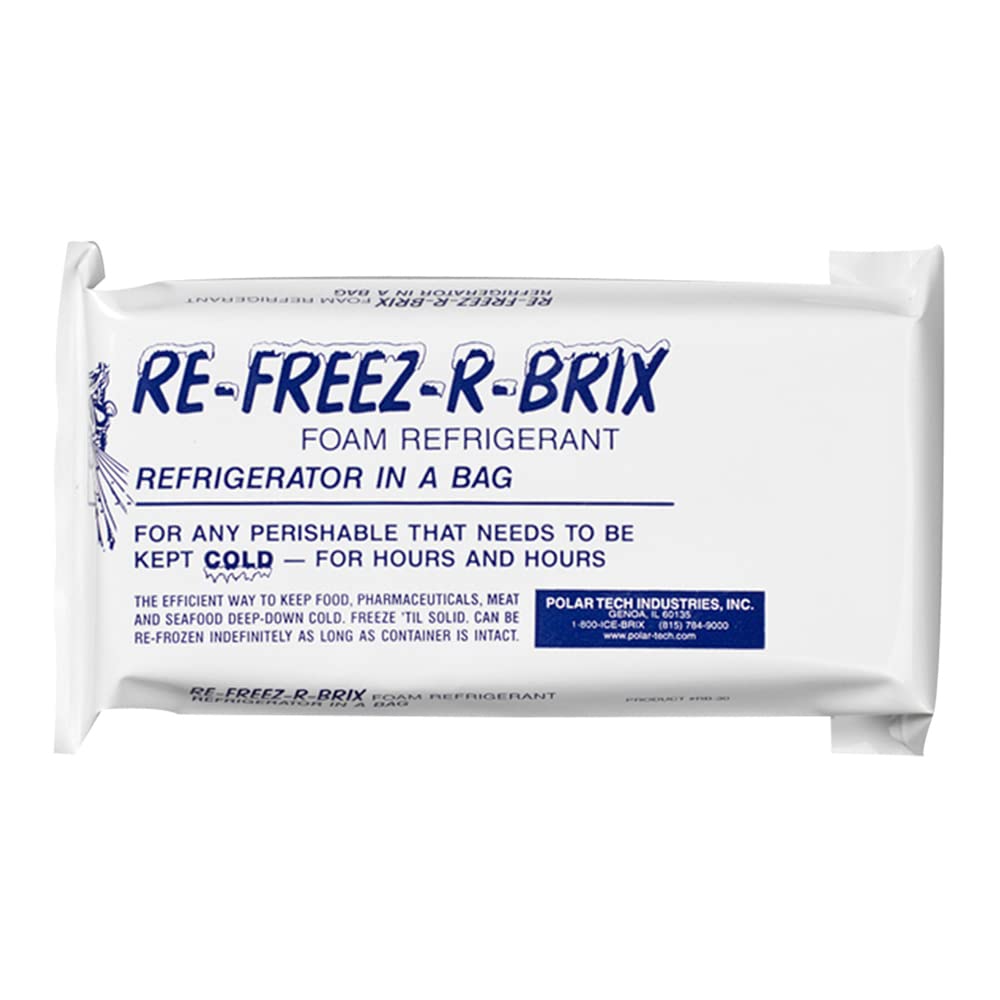 Polar Tech Re-Freez-R-Brix Rb30 Foam Refrigerant Packs, 31Oz Capacity (Case Of 6)