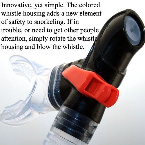 Promate Ultra Dry Diving Snorkel With Signal Whistle, Green, One Size (Sk890)