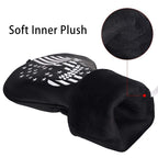 Caiobob Mytag Golf Skull Skeleton Head Cover Golf Club Black Leather Headcovers Set Fits Driver Fairway Wood Hybrid (1Pc Driver