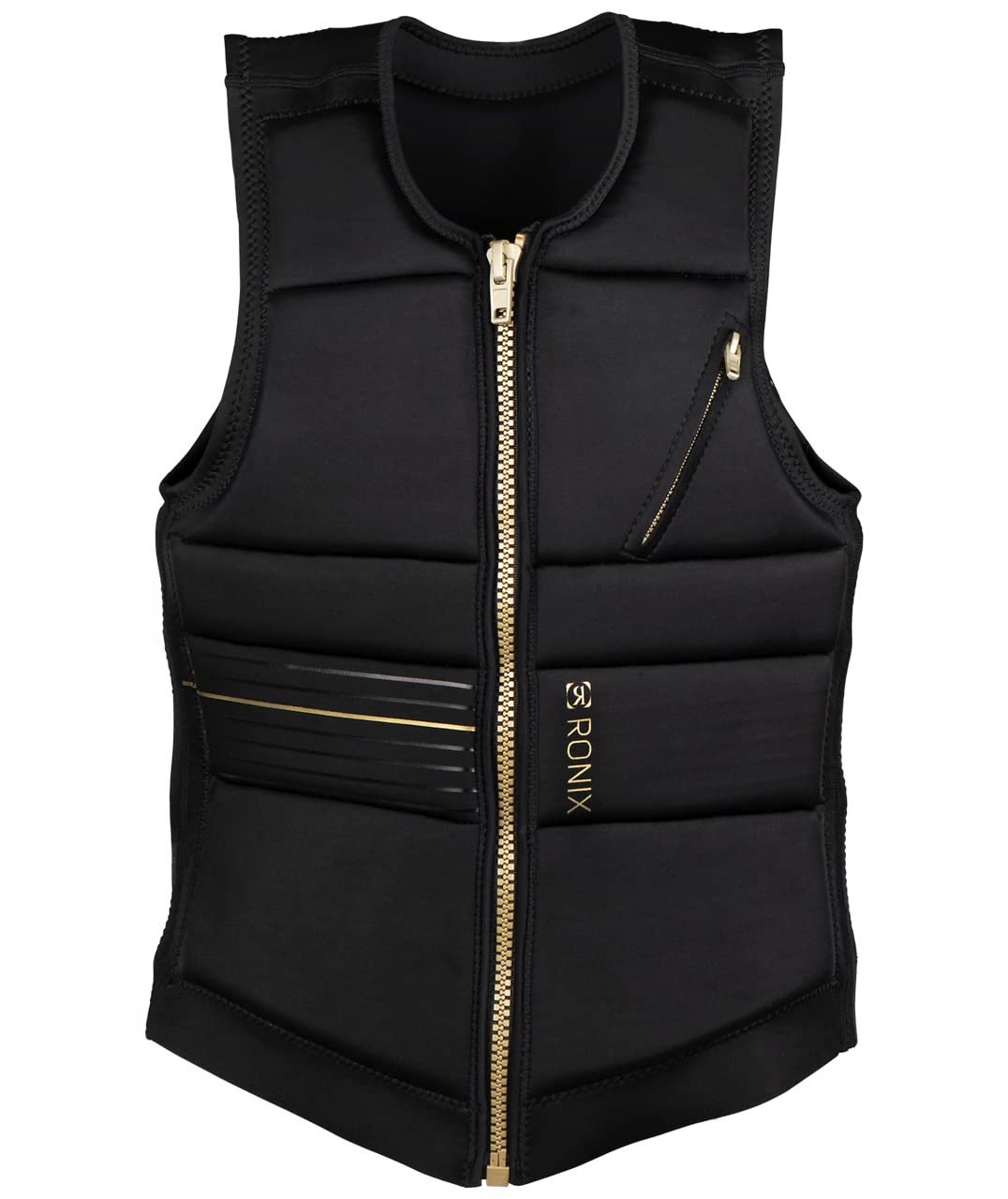 Ronix Rise Women'S Ce Approved Impact Vest, Black / Gold, Small