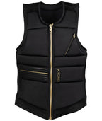 Ronix Rise Women'S Ce Approved Impact Vest, Black / Gold, Medium