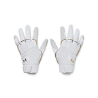 Under Armour Men'S Harper Baseball Gloves, (100) White/White/Metallic Gold, Medium