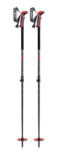 LEKI Haute Route 2 Aluminum Adjustable Lightweight Ski Poles for Backcountry Skiing & Snowboarding - Dark Anthracite-Dark Red-Bl