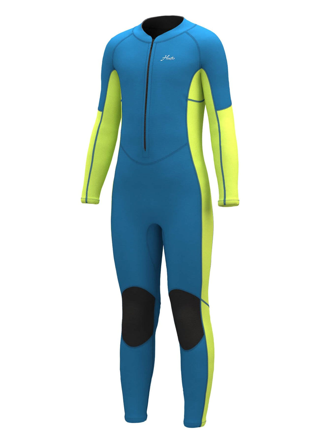 Hevto Wetsuits Kids Child Boy Girl Youth Toddler 2Mm Neoprene Full Wet Suits Keep Warm Front Zip For Surfing Swimming Diving (K1