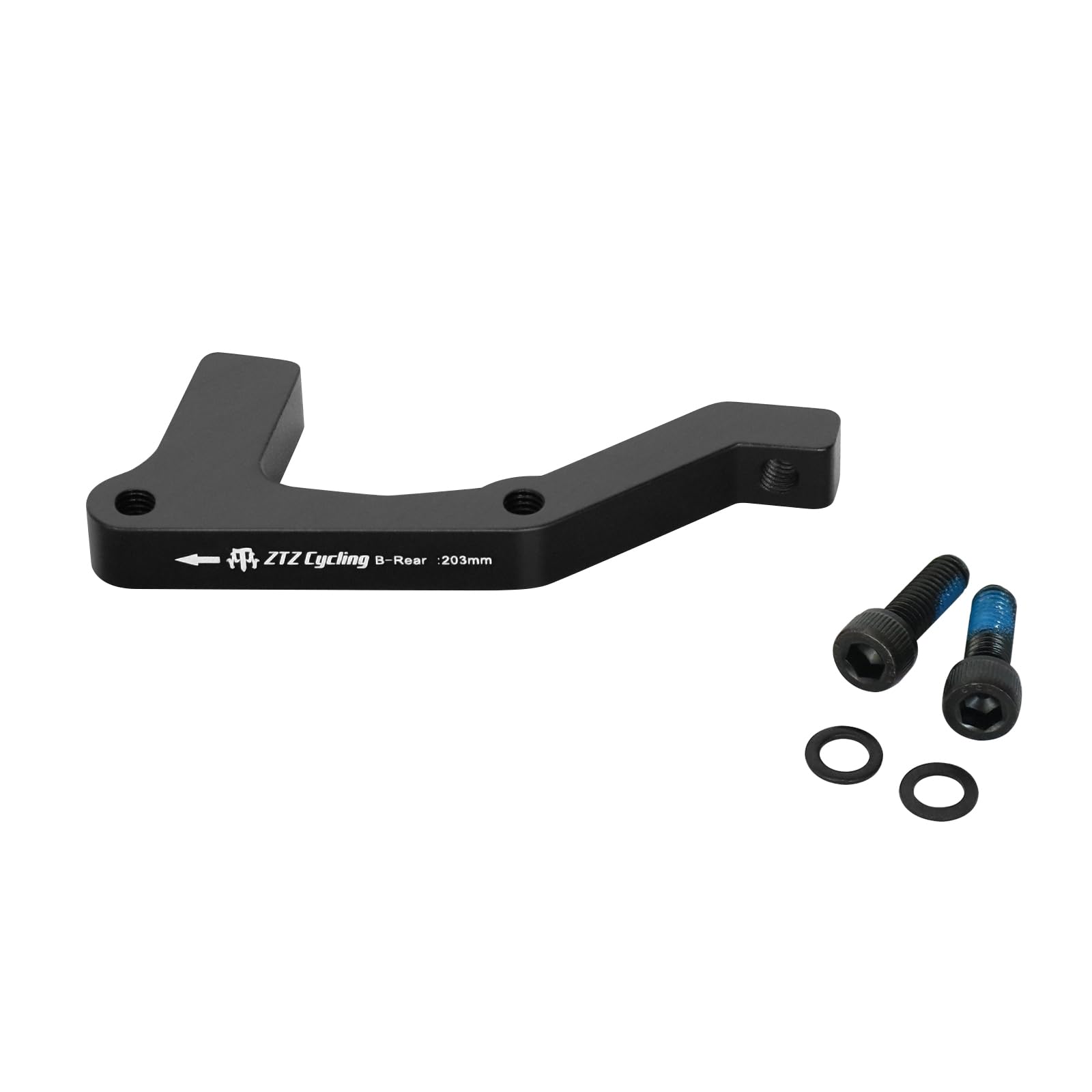 Zmgdrm is Front Rear Disc Brake Caliper Mount Adapter, CNC Machined Aluminum Alloy Rotor Adapter with Bolts (is Rear 203mm)