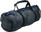 Innovative Heavy Duty Large Mesh Duffel Bag, Black/Blue For Scuba Gear, Snorkeling, Diving, Rafting, Kayaking, And Other Outdoor