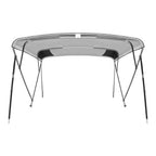 Msc 3 Bow 4 Bow Bimini Top Boat Cover With Rear Support Pole And Storage Boot (4 Bow 8'L X 54'' H X 91''-96'' W, Grey)