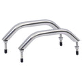 2 Pcs Boat Grab Handles, Boat Marine Grab Handle Hand Rail with Flange & Stud, Stainless Steel Boat Handrail, Marine Grab Handle