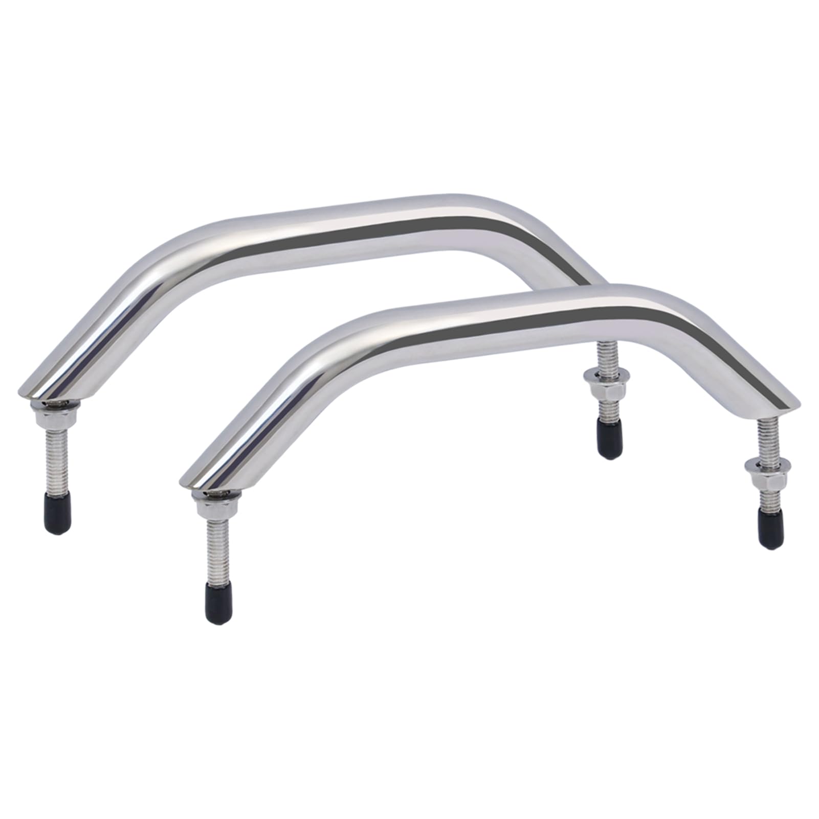 2 Pcs Boat Grab Handles, Boat Marine Grab Handle Hand Rail with Flange & Stud, Stainless Steel Boat Handrail, Marine Grab Handle