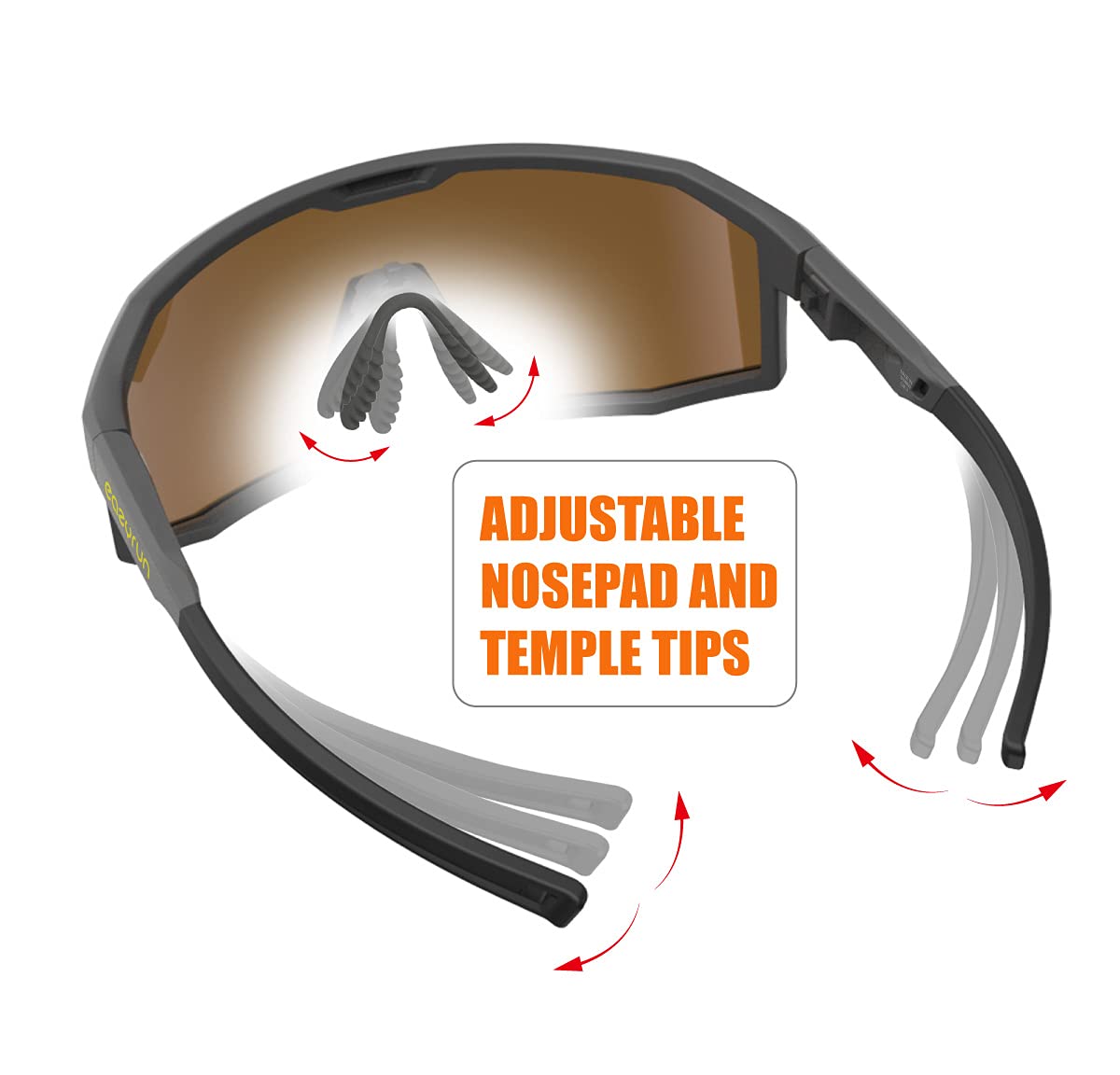 Eazyrun 24K Gold Small Narrow Polarized Sports Sunglasses For Men Women, Youth Baseball Shield Ski Pit Vipers